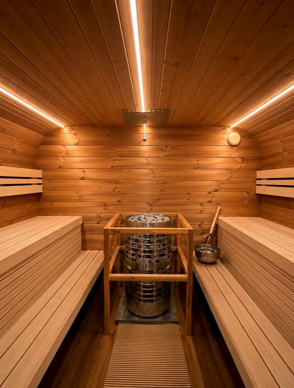 Traditional sauna at Sway Wellness Spa in Denver